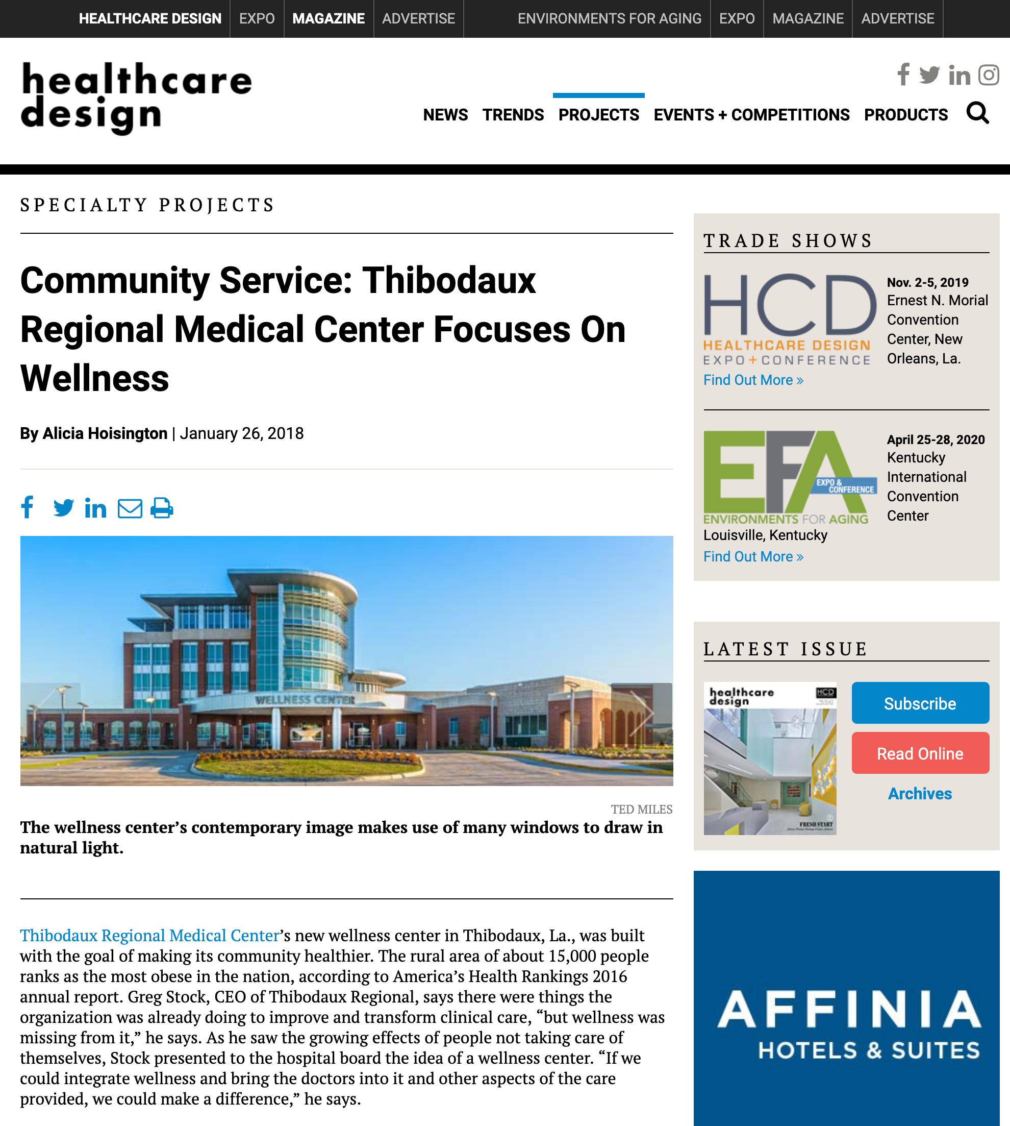 HanStone Quartz Used in Construction of New Thibodaux Regional Medical