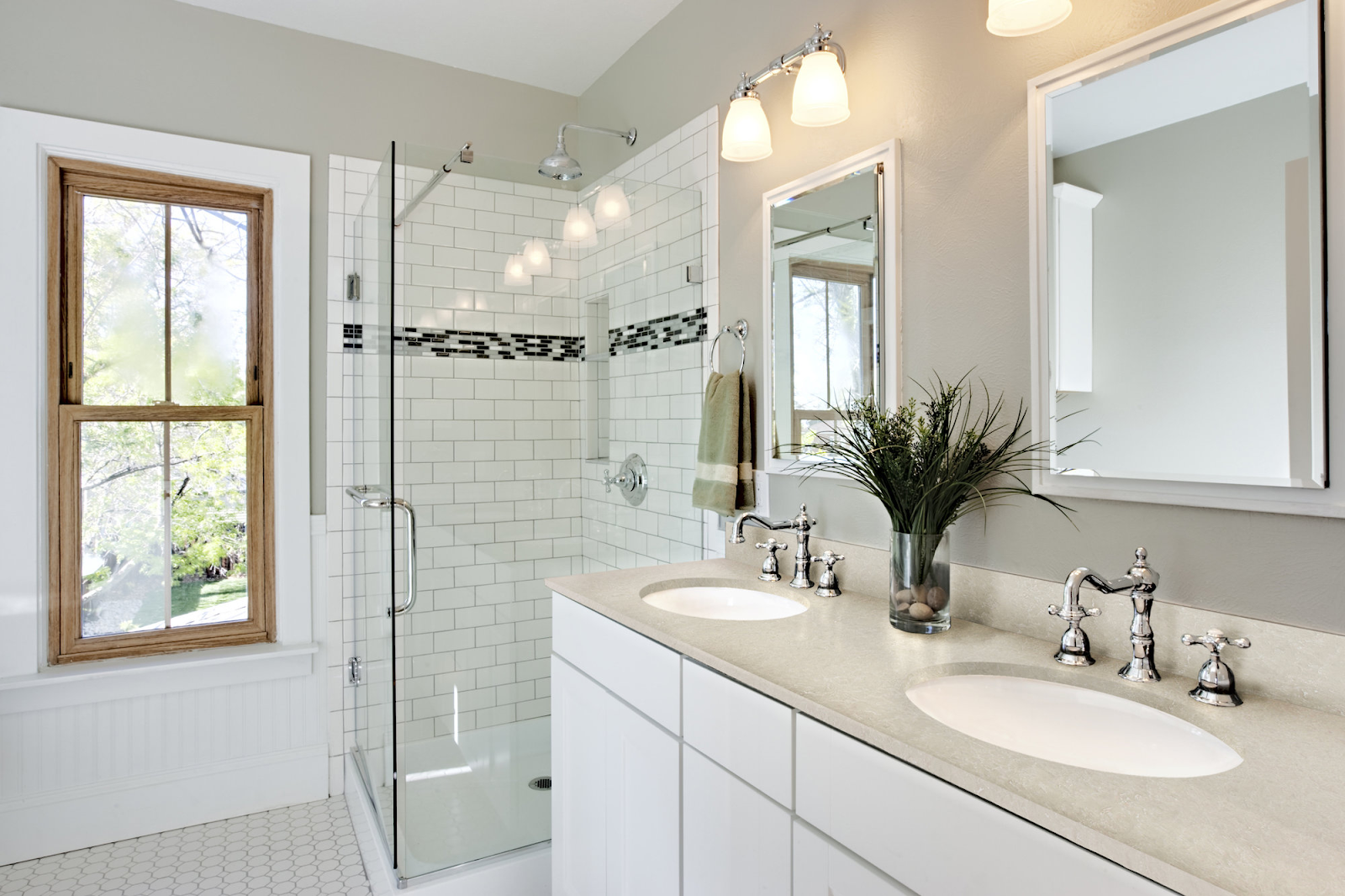 quartz counter bathroom sink