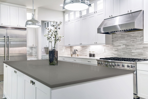 White Kitchen Cabinets With Grey Countertops