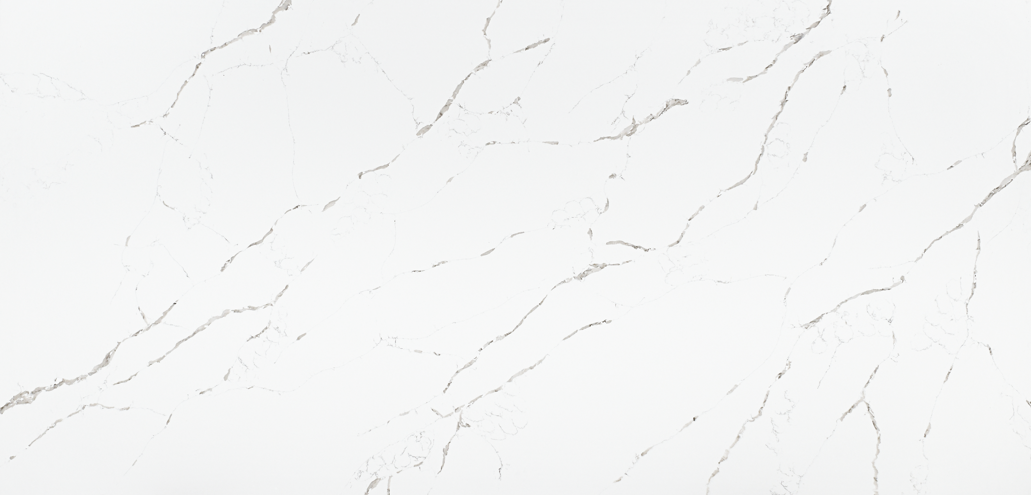 HanStone Quartz Calacatta Extra white quartz with bold veining full slab